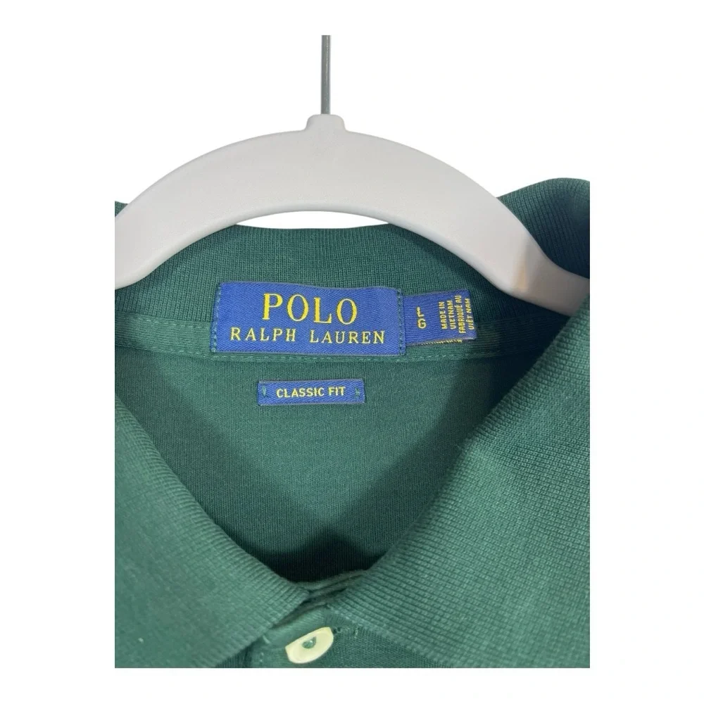 Polo Ralph Lauren Classic Fit Green Polo Shirt Mens XL 100% Cotton Short Sleeve